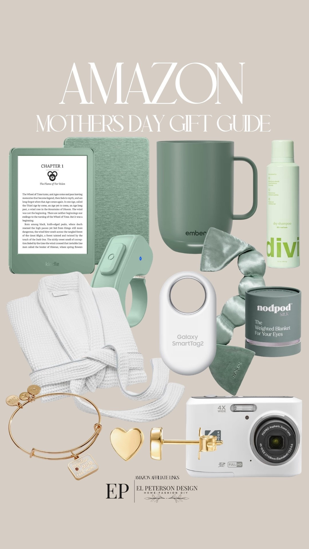 Amazon
Mothers Day Gift Guide
Kindle 
Mug
Robe
Bracelet
Earrings
Camera


#LTKMothersDay