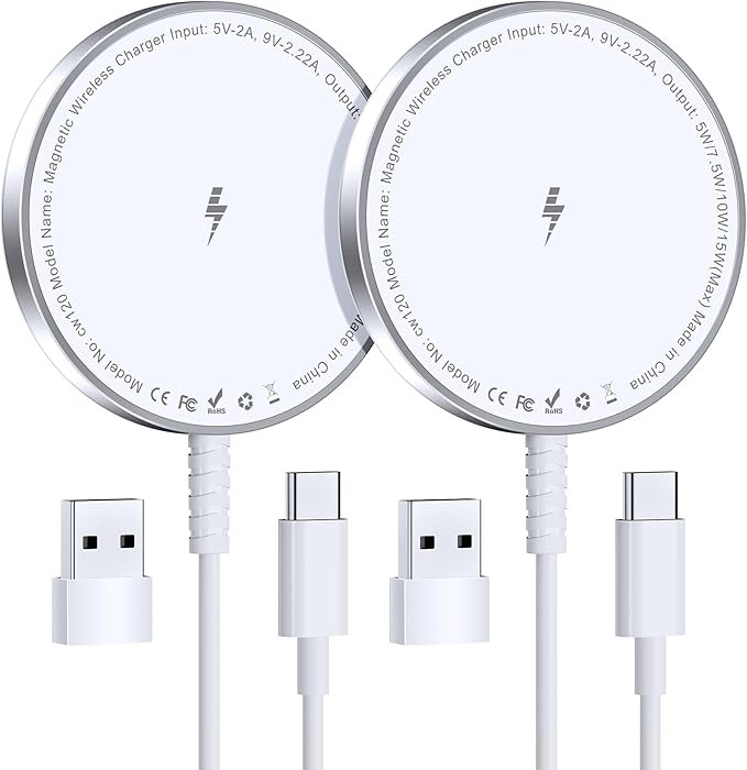 for MagSafe Charger: Magnetic Wireless Charging Pad for iPhone 17 16 15 14 13 12 Series & AirPods... | Amazon (US)