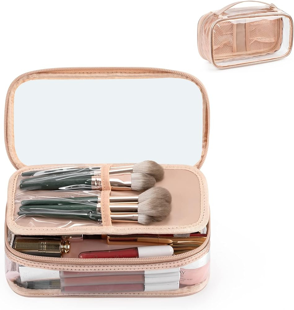 OCHEAL Clear Makeup Bag, Portable Makeup Storage Organizer Cosmetic Bag, Travel Makeup Bag Cute C... | Amazon (US)