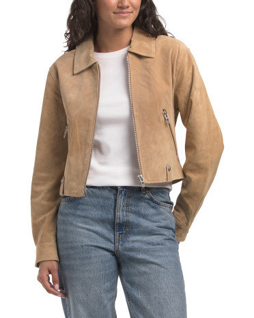 Suede Cropped Jacket | TJ Maxx