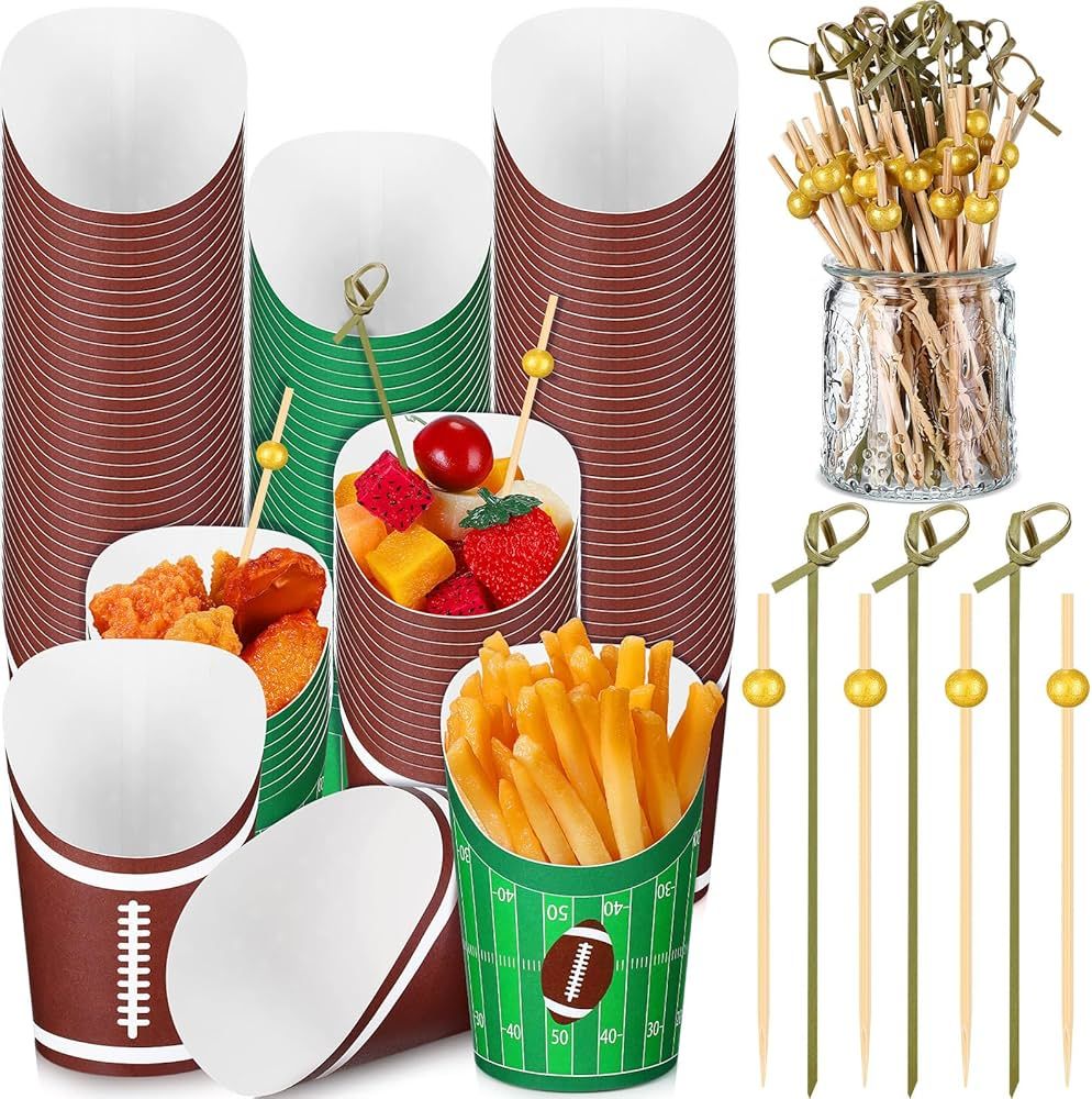 100 Sets Football Themed Charcuterie Cups with Cocktail Picks 12 oz Disposable Charcuterie Cups K... | Amazon (US)