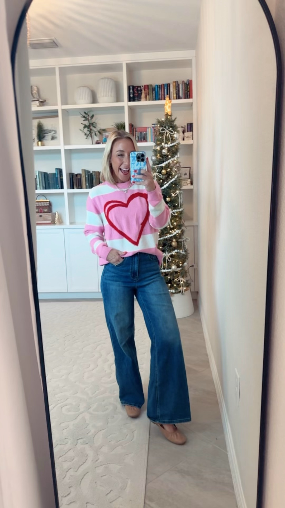 Walmart - more new arrivals * Dark High Rise Straight Jean - Size 2. 
 
Striped Sweater w/ Heart - size Small. On sale $13. 

 

#LTKOver40 #LTKSeasonal #LTKFindsUnder50