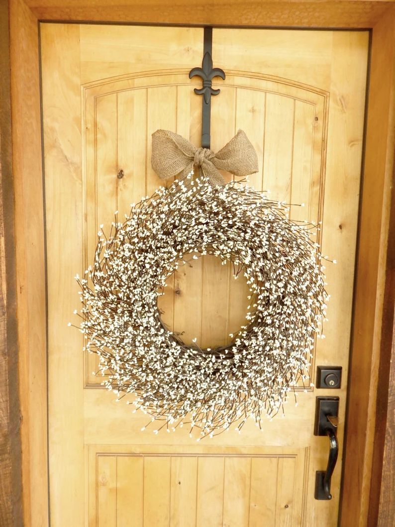 LARGE Door Wreath-cream-large Wreath-winter Wreath-fall - Etsy | Etsy (US)