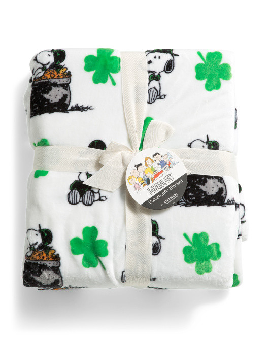 Woodstocks Shamrock Party Blanket | TJ Maxx