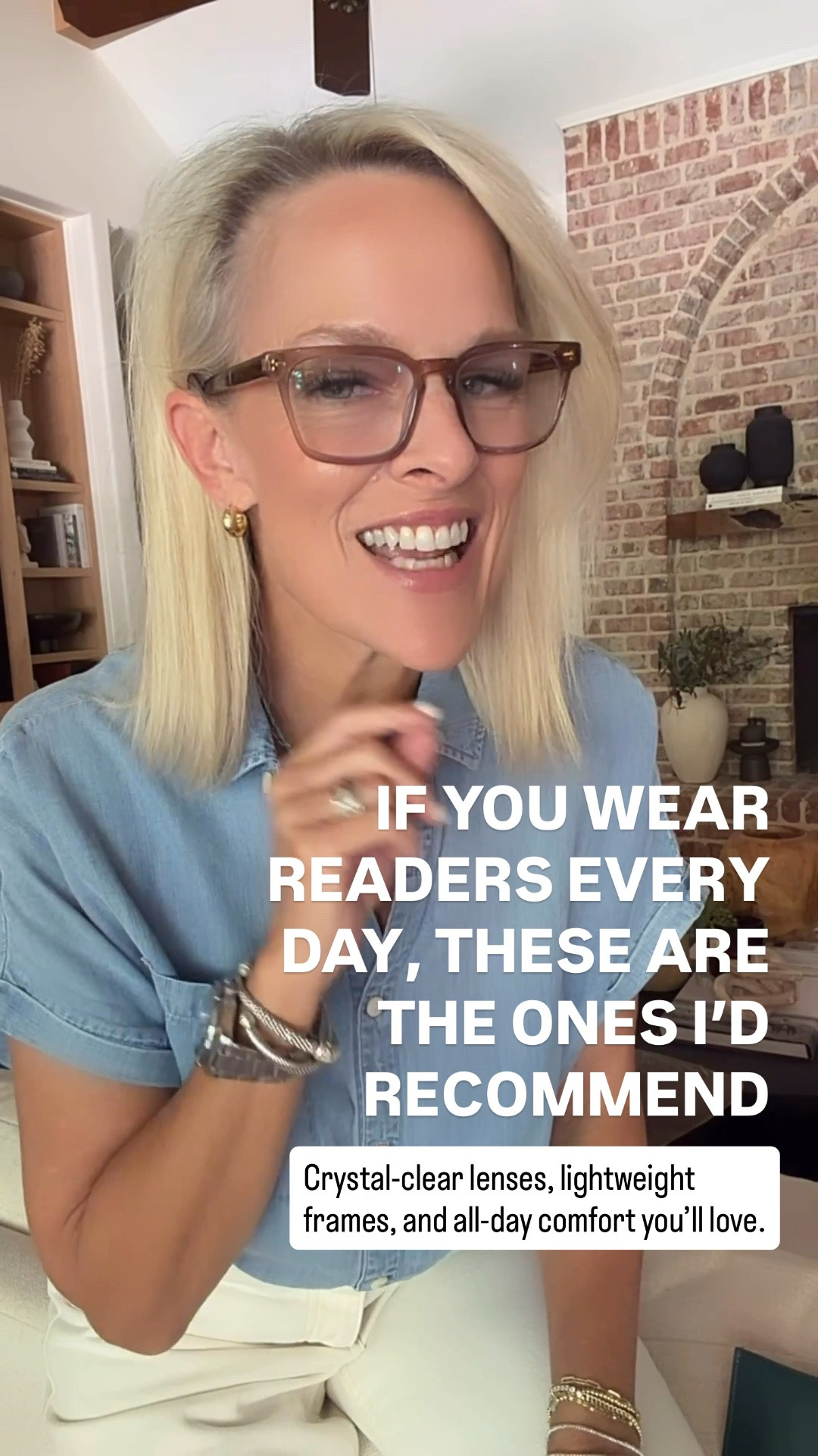 These Peepers readers check every box for me, stylish, lightweight, and incredibly comfortable for all-day wear. The optical-grade lenses are crystal clear, and I love the spring hinges and blue light filtering. If you’re wearing readers every day, these are worth it!

💡 LTK MADE EASY
❤️ Heart = Support my posts!
🔖 Save = Get sale & restock alerts
📋 Lists = Keep favorites organized
📲 Share = Send lists and products to a friend. Hello, Christmas List!
💬 Comment = Ask me anything about what I’m wearing. :-)

#LTKOver40