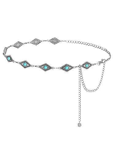 FIORETTO Western Waist Chain Belt Metal Concho Belt for Women Cowgirl Cowboy Boho Country Belt fo... | Amazon (US)