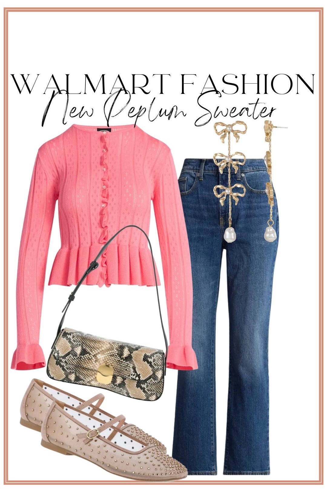 This new Walmart peplum sweater is honestly unreal 😍 Feminine, flattering, and looks so much more expensive than it is. The peplum hem gives the prettiest shape, the delicate knit detail is stunning, and it’s one of those pieces you can dress up or wear every day.

I love it styled with jeans and flats for an elevated casual look, but it would also be gorgeous with a skirt or trousers for work, brunch, or date night. Three color options, great fit, and such a chic boutique-style find at an affordable Walmart price.

If you’re looking for a Walmart sweater that looks designer, this one is a must-add 🤍

✨ Walmart fashion finds
✨ Walmart peplum sweater
✨ Affordable feminine tops
✨ Boutique-inspired Walmart style
✨ Everyday outfits with jeans

Shop it now before sizes sell out — linked in LTK 💕
#WalmartFashion #WalmartStyle #WalmartFinds #AffordableFashion #PeplumTop #WalmartOutfits #BudgetFriendlyStyle #EverydayFashion #WalmartNewArrivals #FeminineStyle