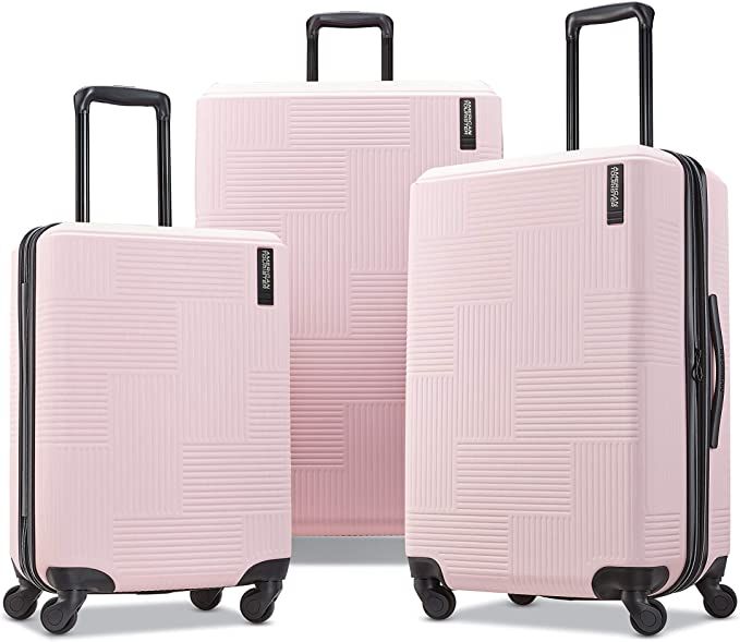 American Tourister Stratum XLT Expandable Hardside Luggage with Spinner Wheels, Pink Blush, 3-Pie... | Amazon (US)