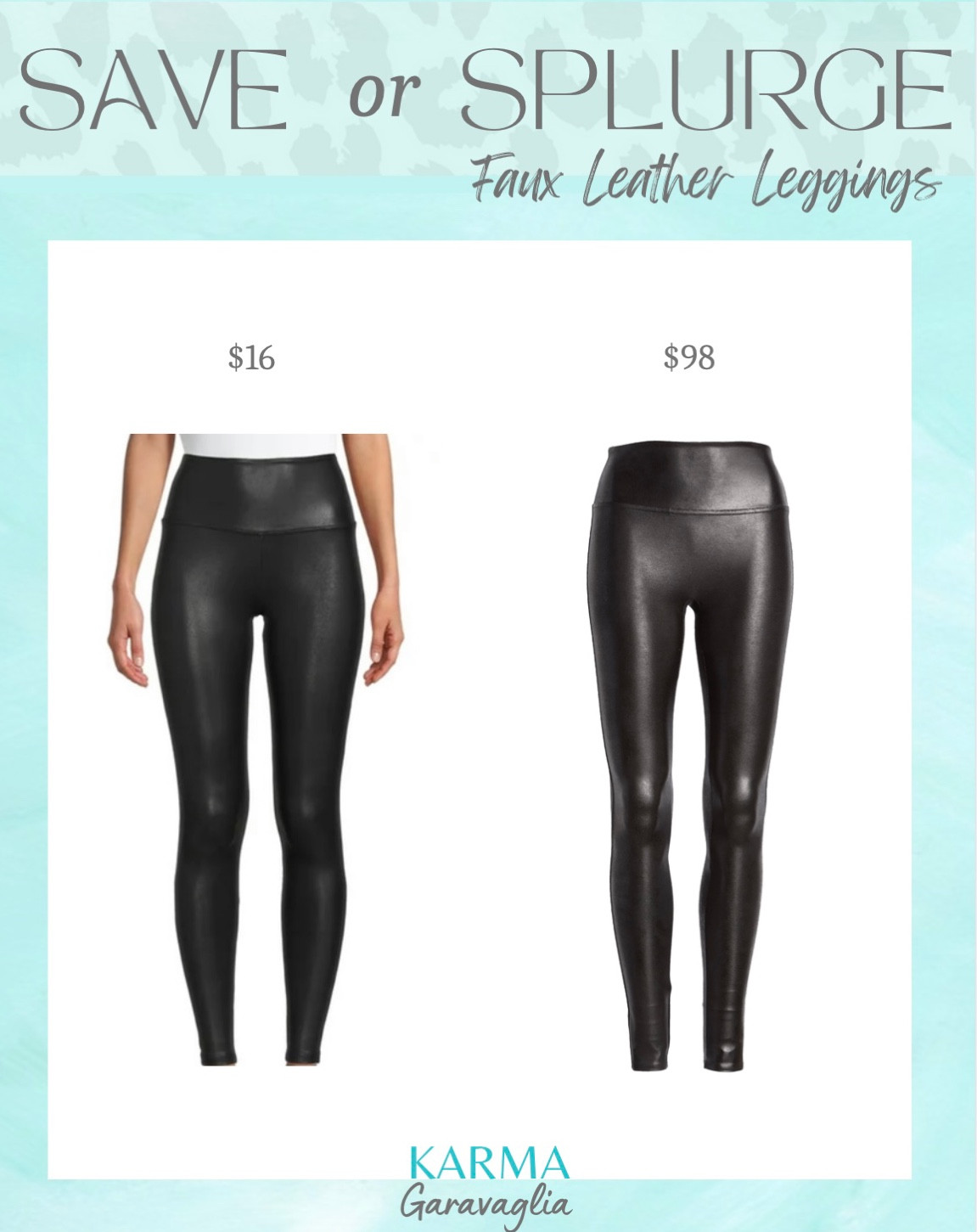 Save or Splurge, faux leather leggings, black leggings, holiday outfit, leggings, style tip, date night, date night outfit, I wear my Spanx faux leather leggings (size Medium) all the time. I love to dress them up and down  #datenight #leggings #fauxleatherleggings #holidayoutfit

Follow me @karmagaravaglia for more fashion finds, beauty faves, lifestyle, home decor, sales and more! So glad you’re here!! XO!!

#LTKGiftGuide #LTKHoliday #LTKSeasonal