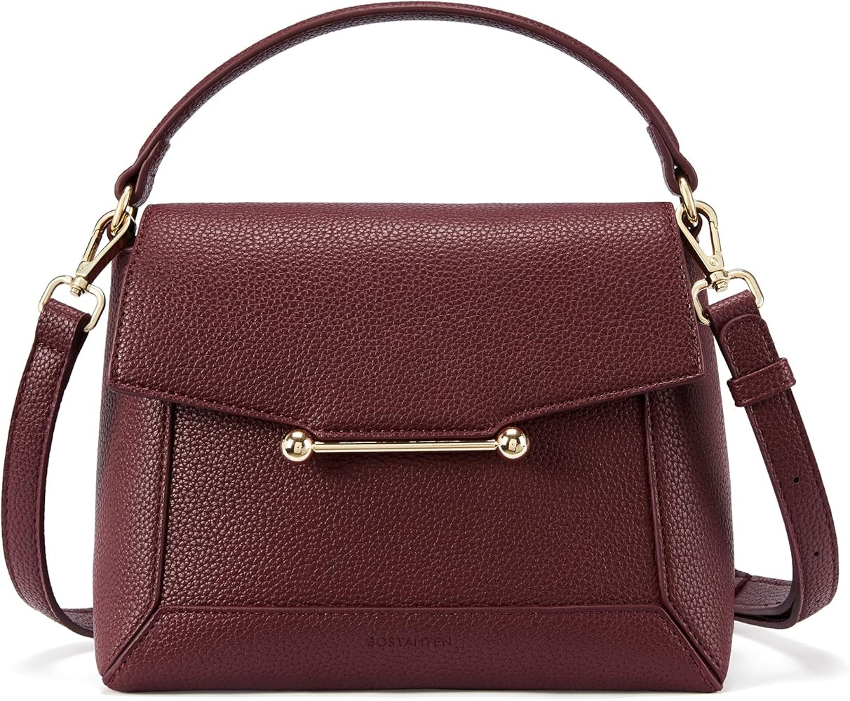 BOSTANTEN Small Crossbody Bags for Women Trendy Top Handle Shoulder Purse Vegan Leather Handbags ... | Amazon (US)