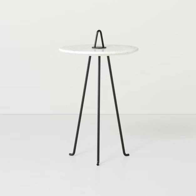 Marble Top Accent Table Black/White - Hearth & Hand™ with Magnolia | Target