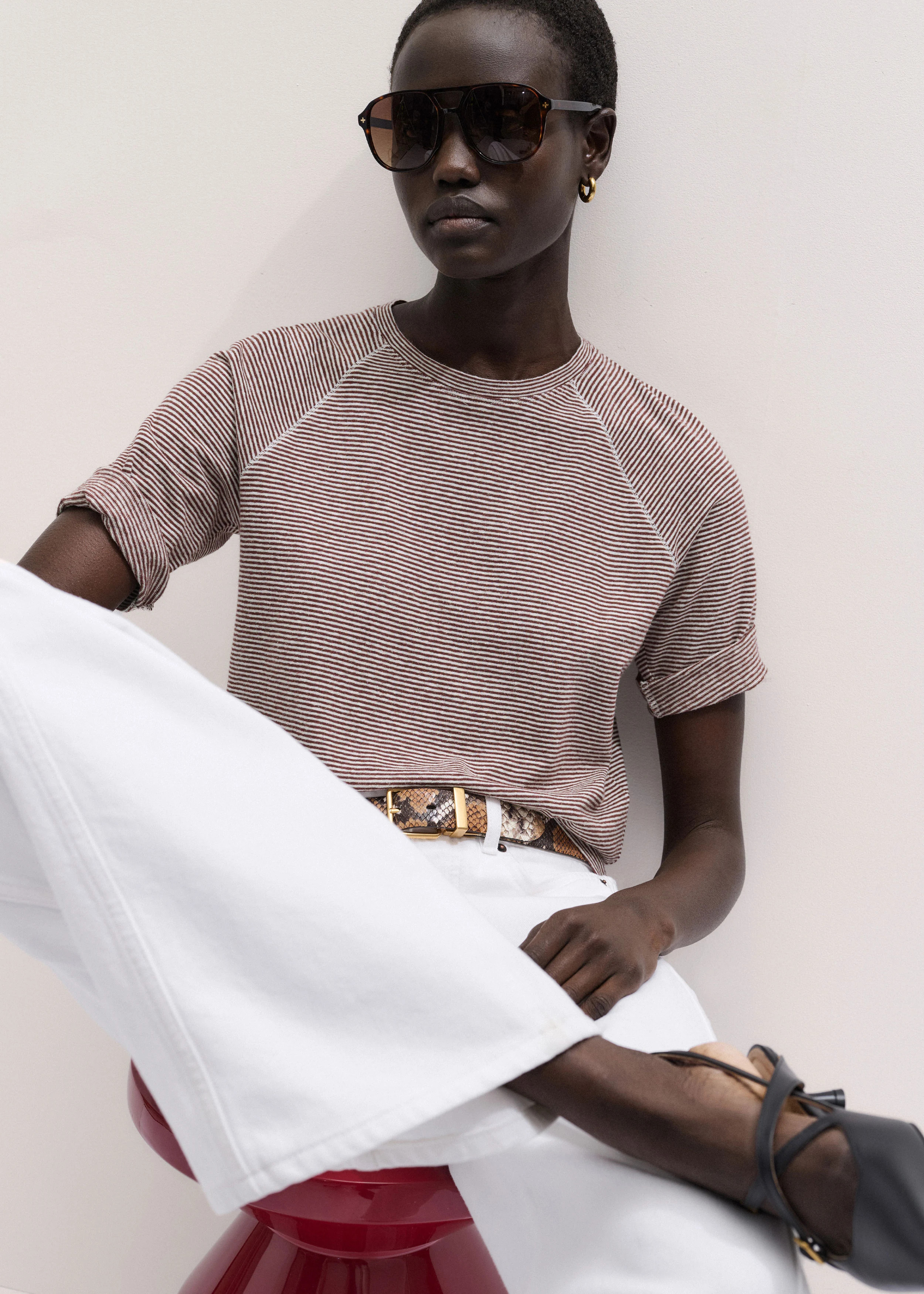 Slim Fit Raglan Tee Soft Washed Jersey | ME+EM Global (Excluding US)