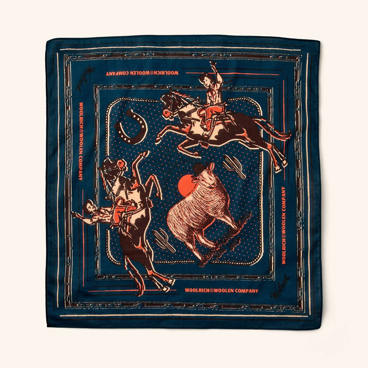 Adult Western Graphic Cotton Bandana - Woolrich x Target Navy | Target