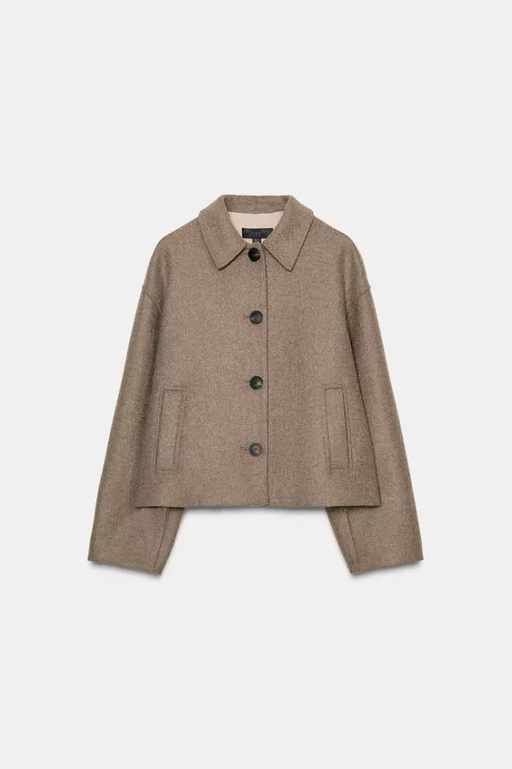 SHORT WOOL COAT | Zara US