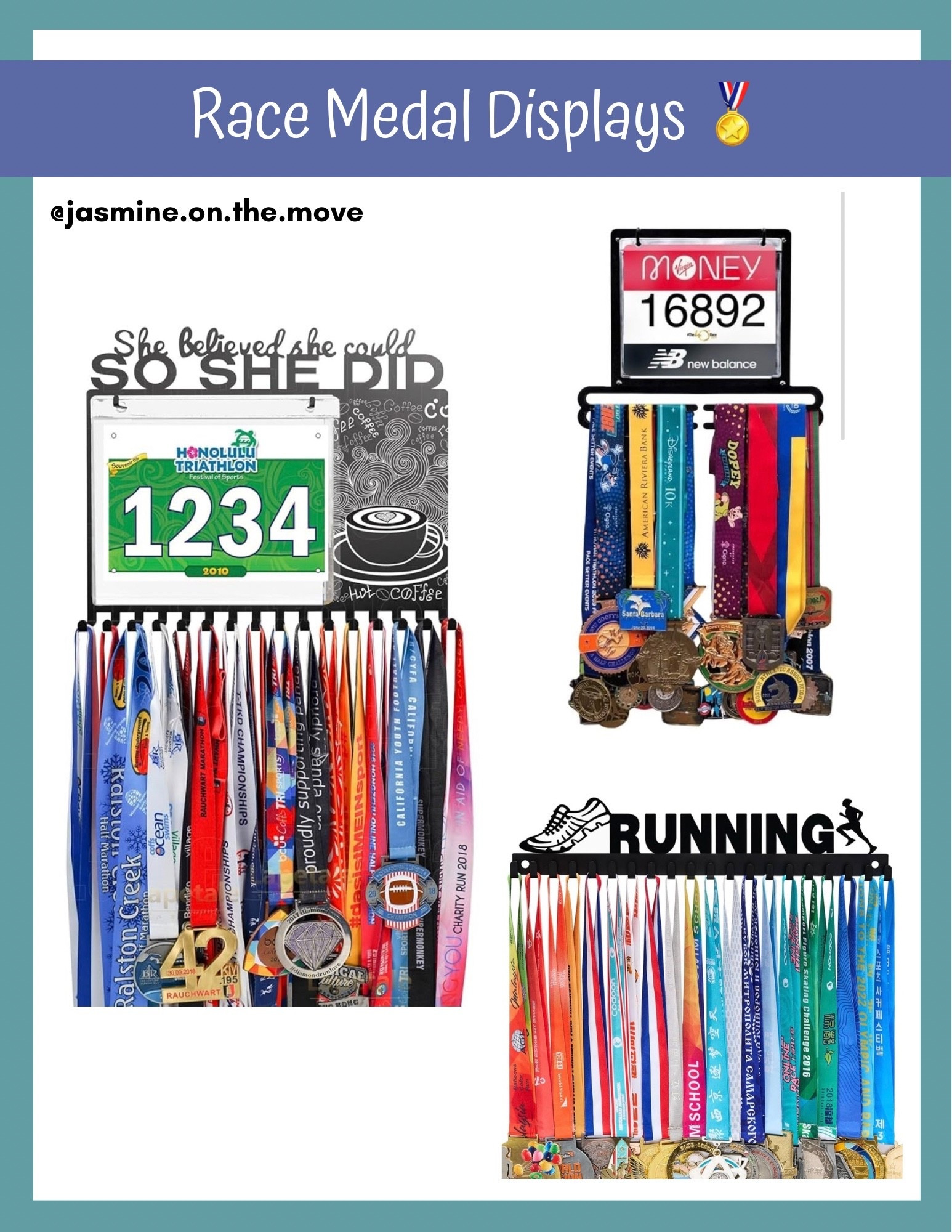 Race Medal Displays 🏃🏽‍♀️💨👟🏅

#LTKdayinmylife #LTKfitnessgoals #LTKActive