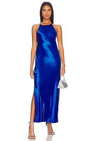PISTOLA Kristi Halter Slip Dress in Cobalt from Revolve.com | Revolve Clothing (Global)