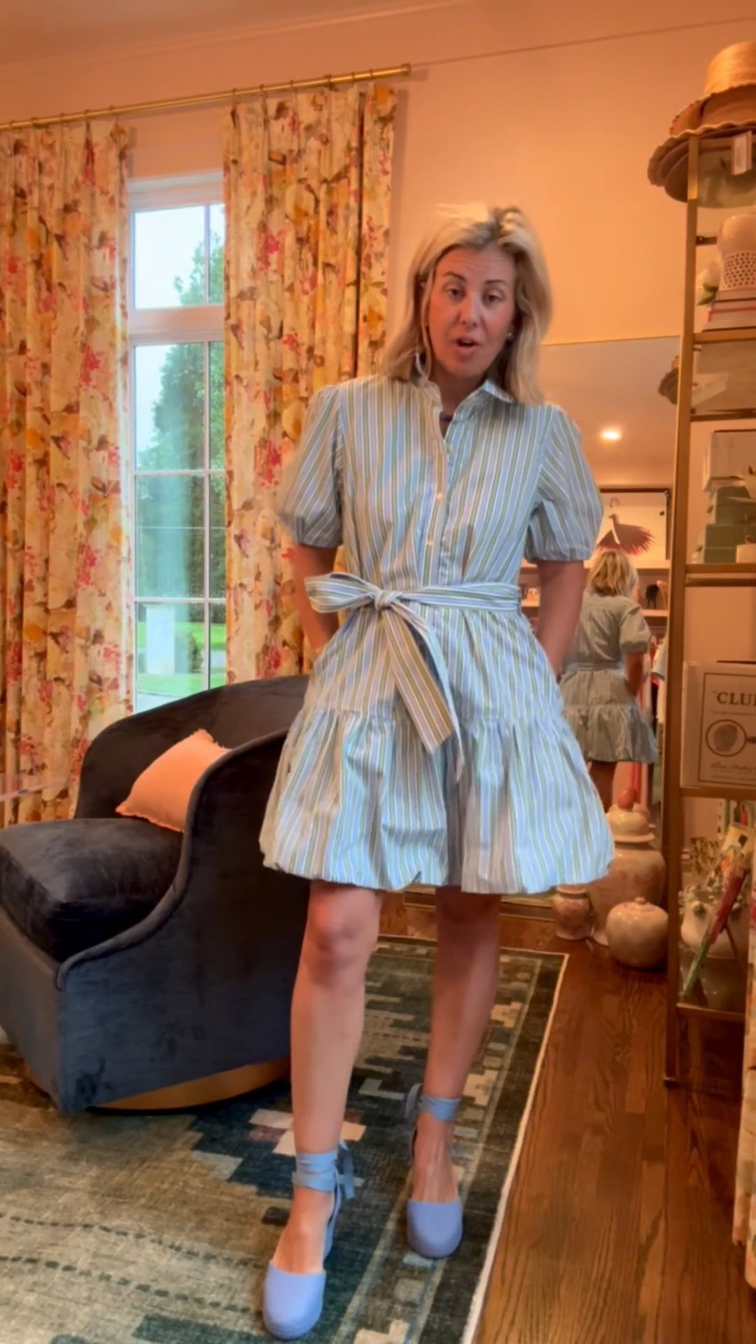 Oh, this one is going so fast! The bubble hem and tie waist is so flattering! I’m in small dress & 8 espadrille tts. 

*code Catherine20 at Allie + Bess

#LTKdayinmylife #LTKootd #LTKmomlife