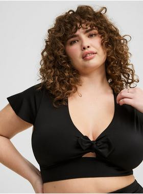 Wireless Flutter Sleeve Bikini Top | Torrid (US & Canada)
