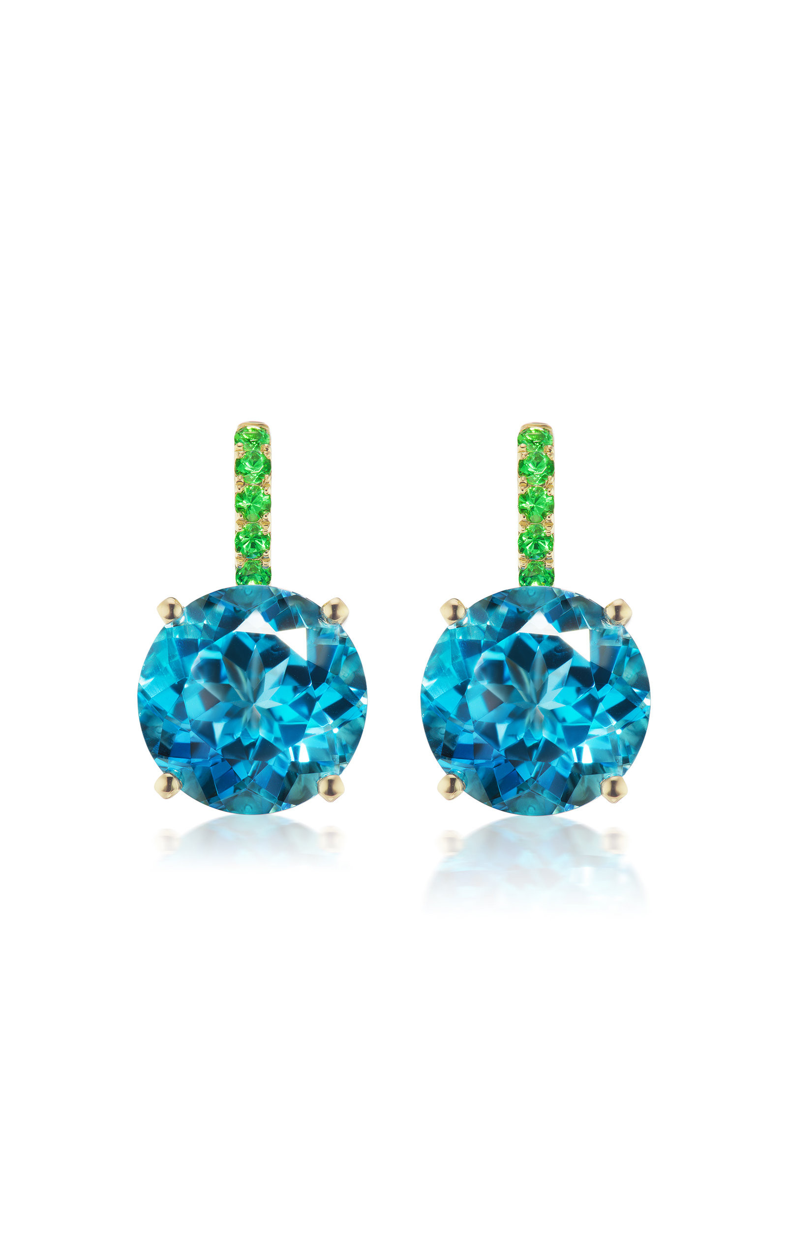 Cirque 14K Yellow Gold Topaz, Tsavorite Earrings | Moda Operandi (Global)