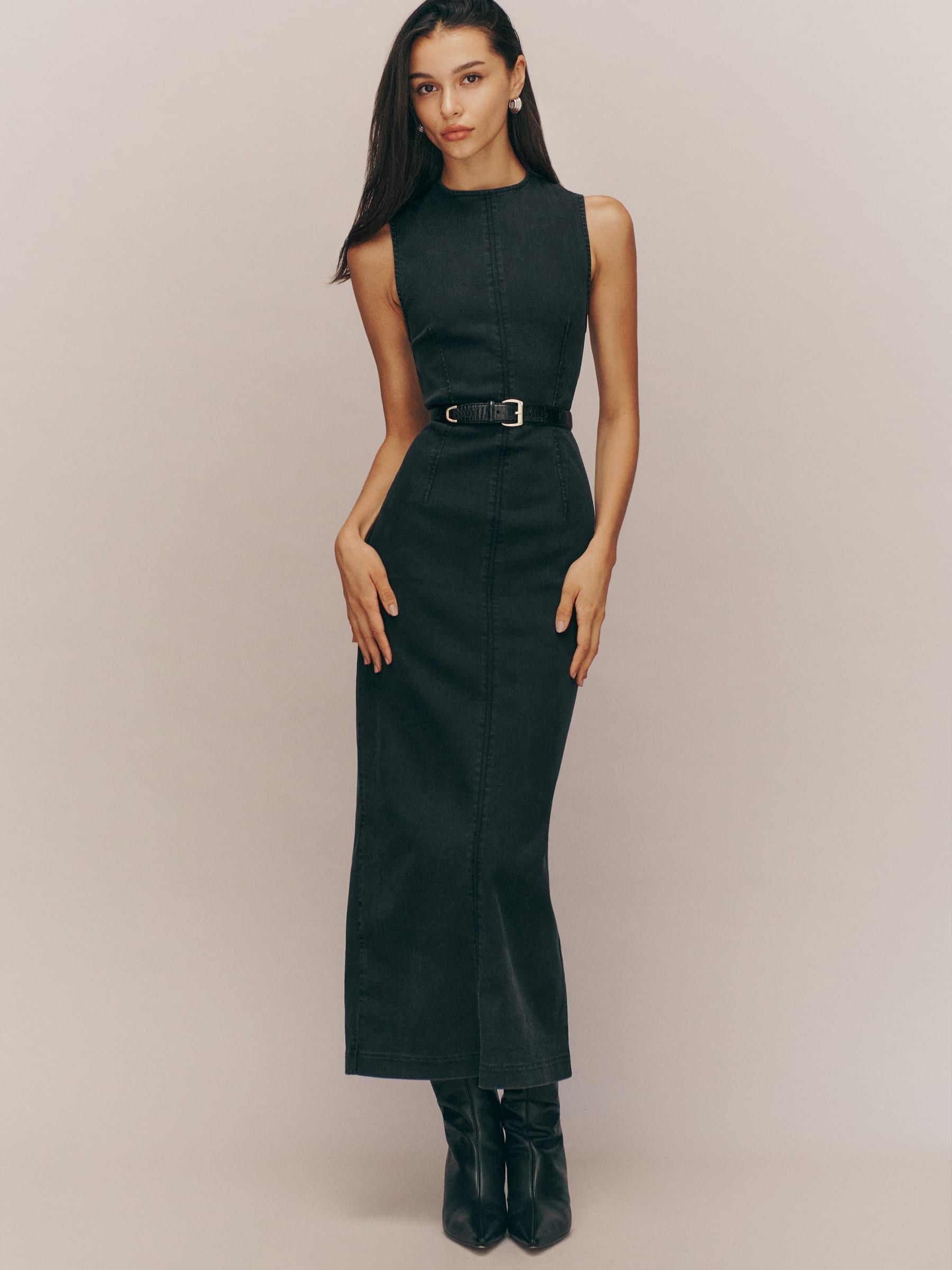 Kendi Denim Midi Dress | Reformation (Global)