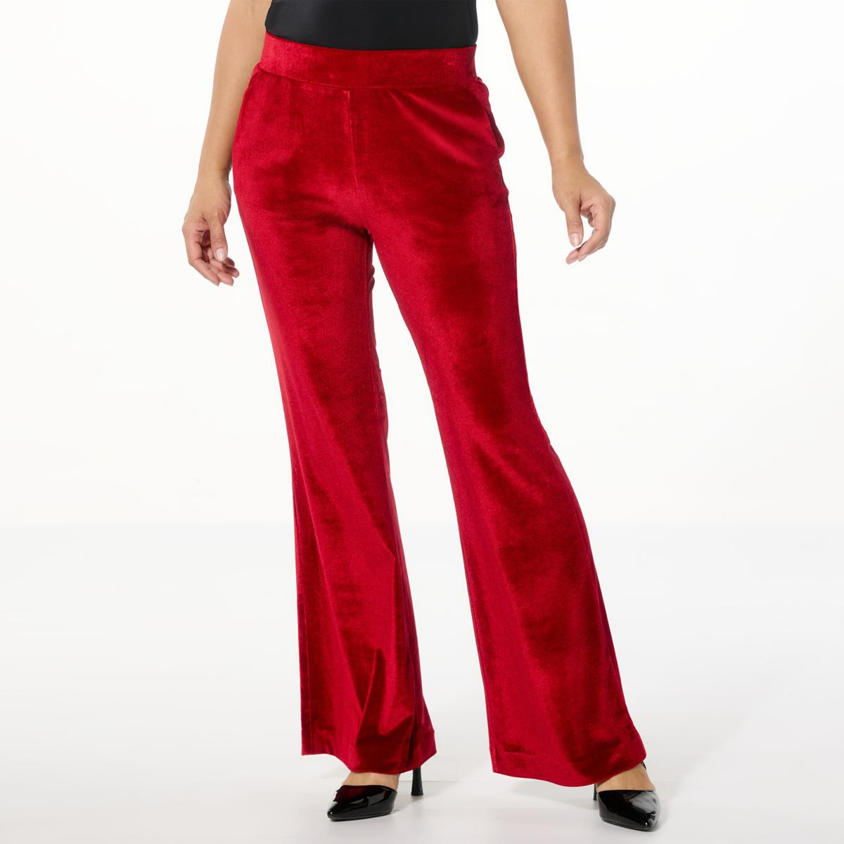 Jaclyn Smith Velour Wide-Leg Pant - 23344796 | HSN | HSN