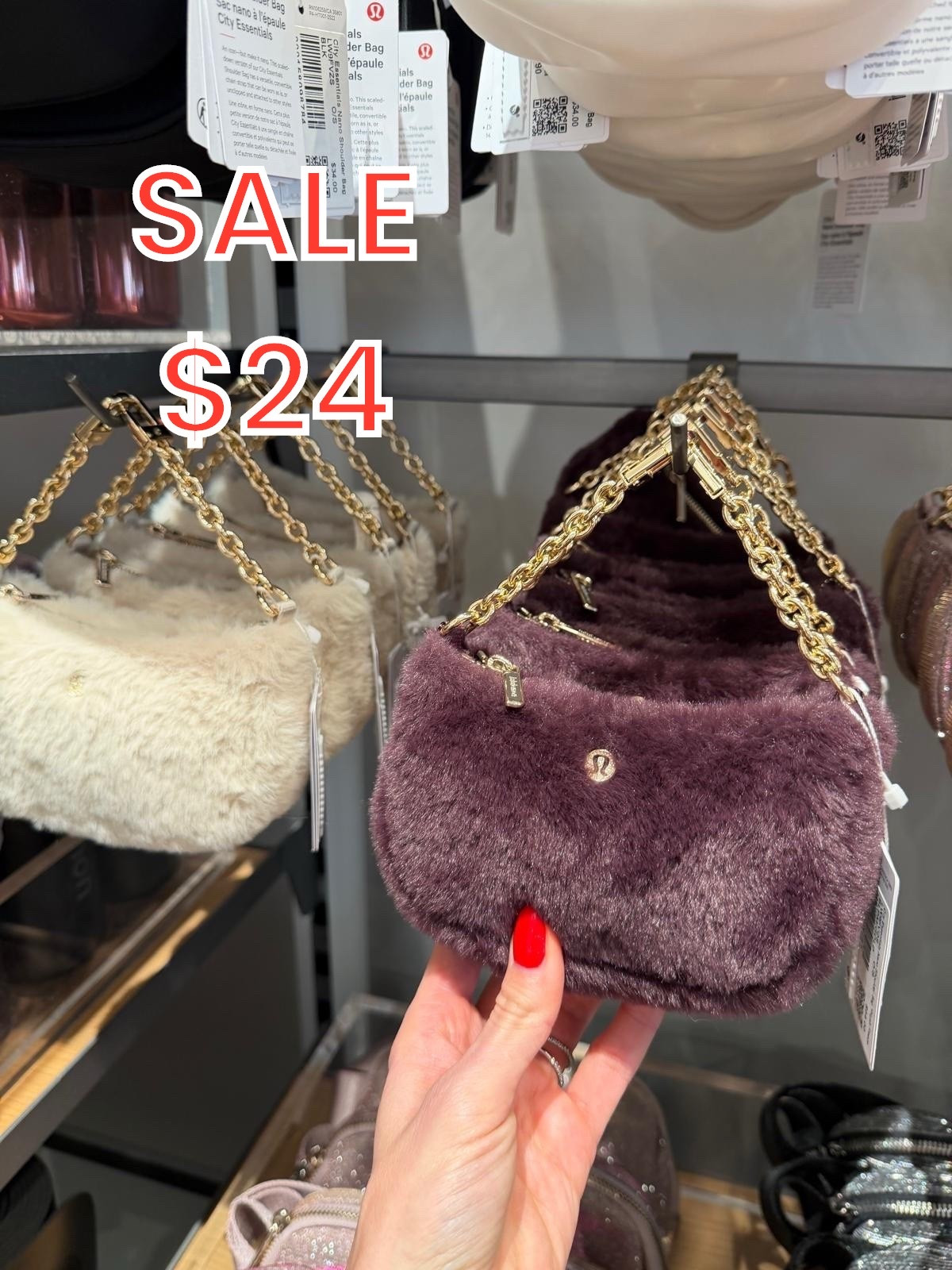 LULULEMON SALE, Lululemon fleece shoulder bag, Lululemon accessories, Lululemon bags, annabrstyle.

#LTKFindsUnder100 #LTKSaleAlert