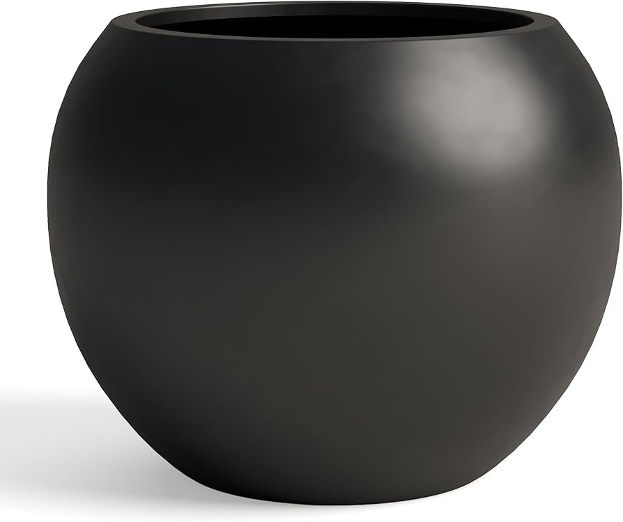 DTY Signature Mount Sherman Modern Indoor Outdoor Fiberstone Sphere Planter, Durable Round Garden... | Amazon (US)