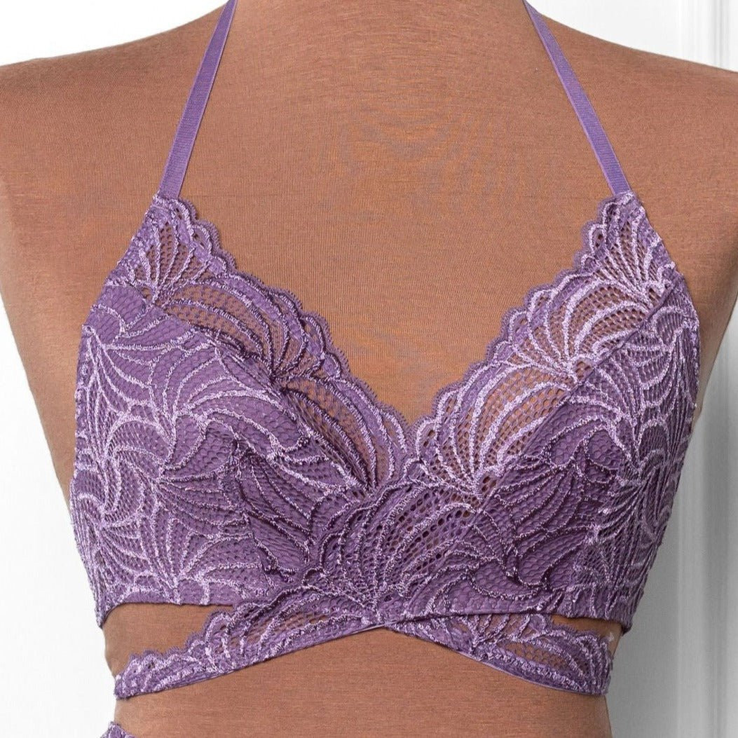 Strappy Wrap Bralette - Lavender Haze | Mentionables