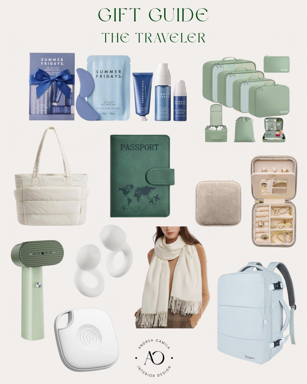 Gift guide Black Friday deals must have gifts for the eclectic traveler. Blanket scarf soft warm gift. Packing cubes luggage organizer. The best travel carry on backpack. Travel mini jewelry case organizer. Travel earplugs. Puffer tote bag for travel. Mini travel size skincare summer Fridays set. Portable steamer. Bluetooth tracker. Passport holder  

#LTKCyberWeek #LTKGiftGuide #LTKHoliday