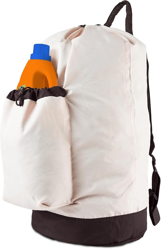 Seiritex Laundry Bag Backpack with Shoulder Straps and Detergent Holder Clothes, Travel Laundry B... | Amazon (US)
