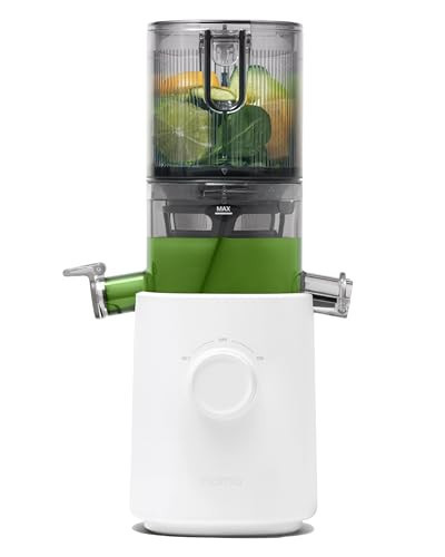 Nama J3 Compact Cold Press Juicer – Space Saving & Self Feeding for Hands-Free Operation – Lightweight, Portable Zero Waste Slow Masticating Juicer – Easy Cleanup & Assembly - White | Amazon (US)