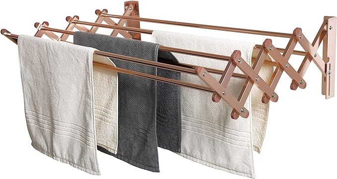 AERO W Racks Aluminum Wall Mounted Collapsible Laundry Clothes Drying Rack (60lb Capacity, 22.5 L... | Amazon (US)