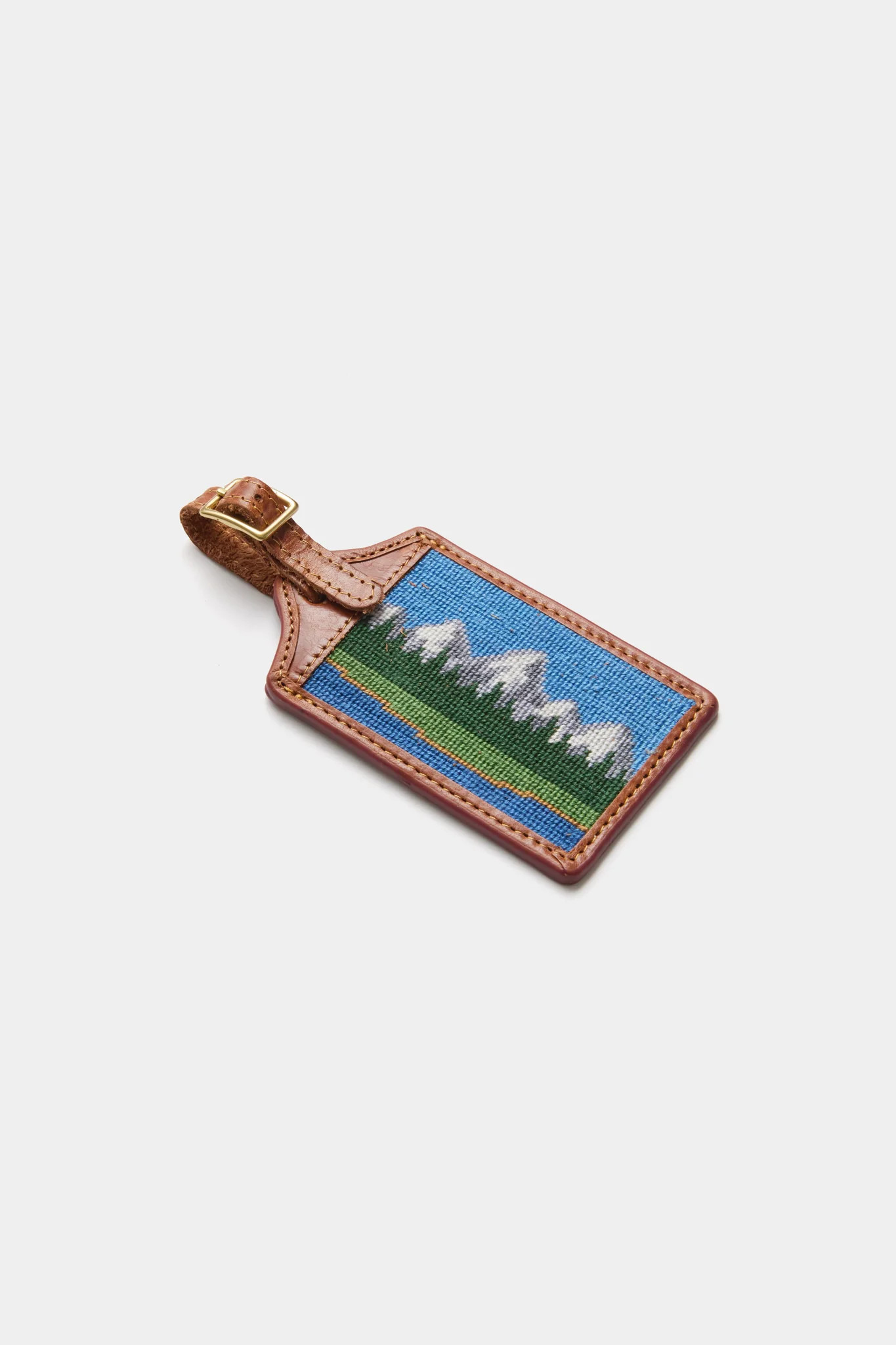 Tetons Needlepoint Luggage Tag | Tuckernuck (US)