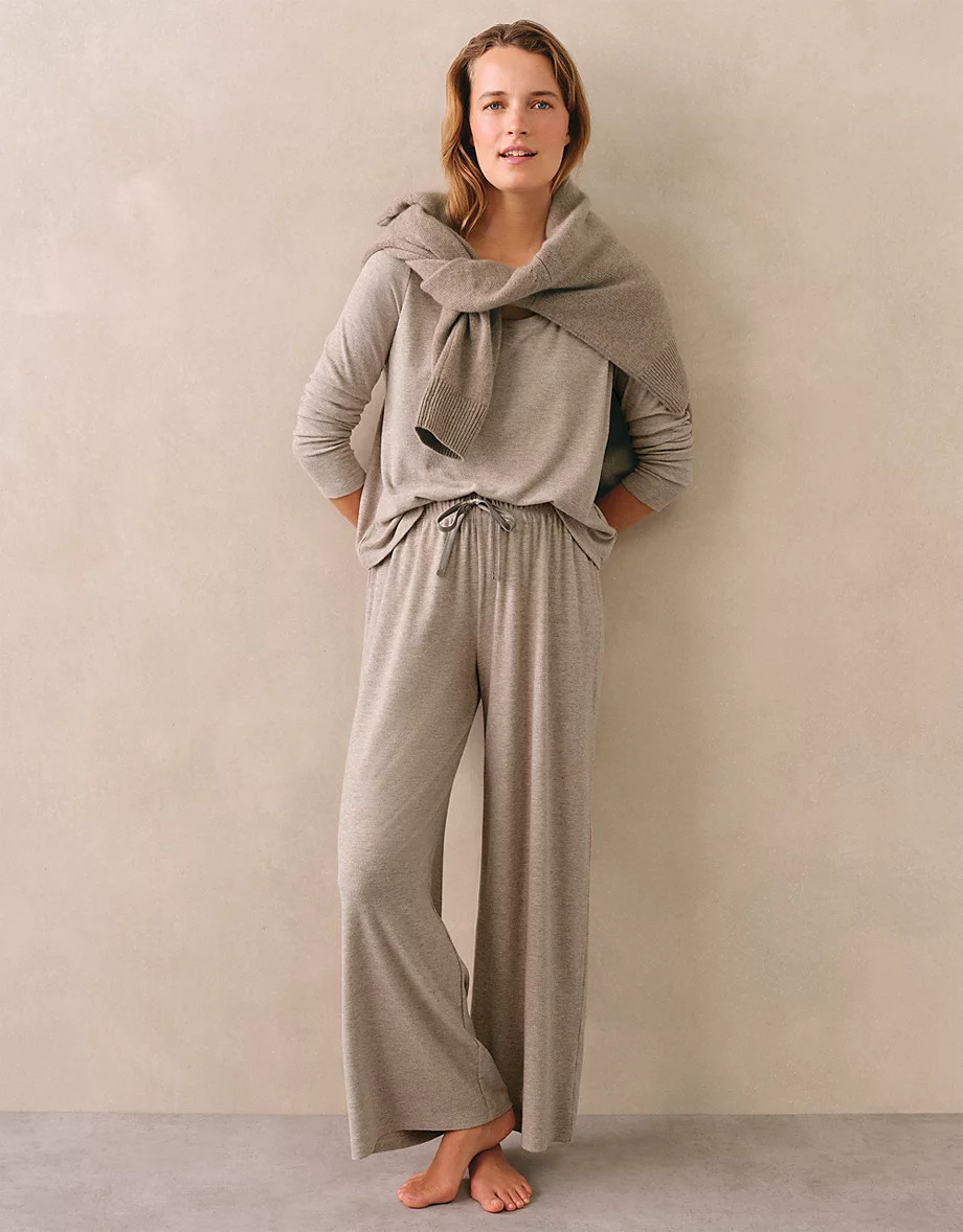 Fine Rib Lounge Pyjama Set | The White Company UK & ROW