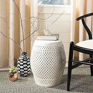 Safavieh Diamond Ceramic Decorative Garden Stool, Cream | Amazon (US)