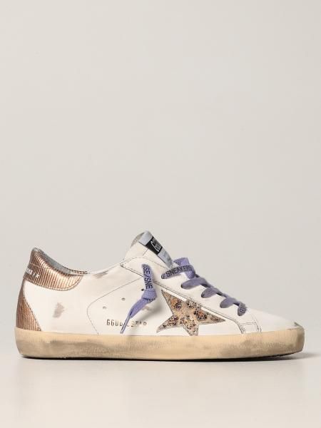Super-Star classic Golden Goose sneakers in worn leather | Giglio.com - Global Italian fashion boutique