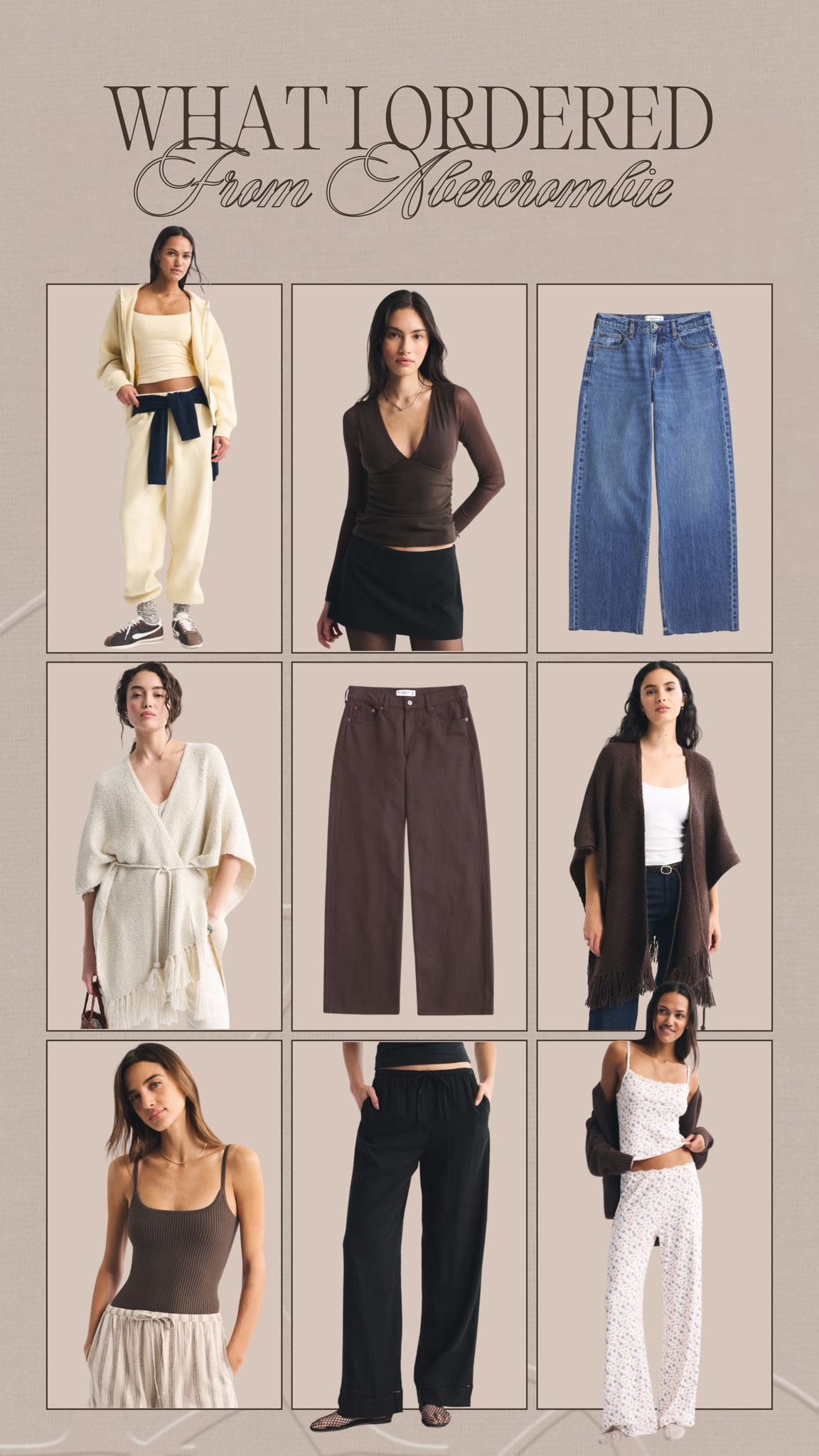 My Abercrombie order I placed this week🤎

#LTKBump #LTKMidsize