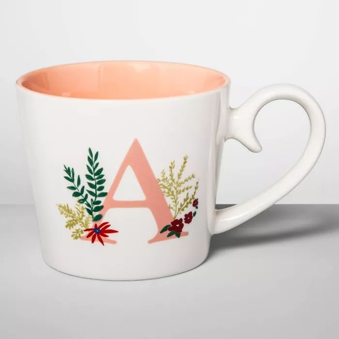 16oz Porcelain Monogram Mug - Opalhouse™ | Target