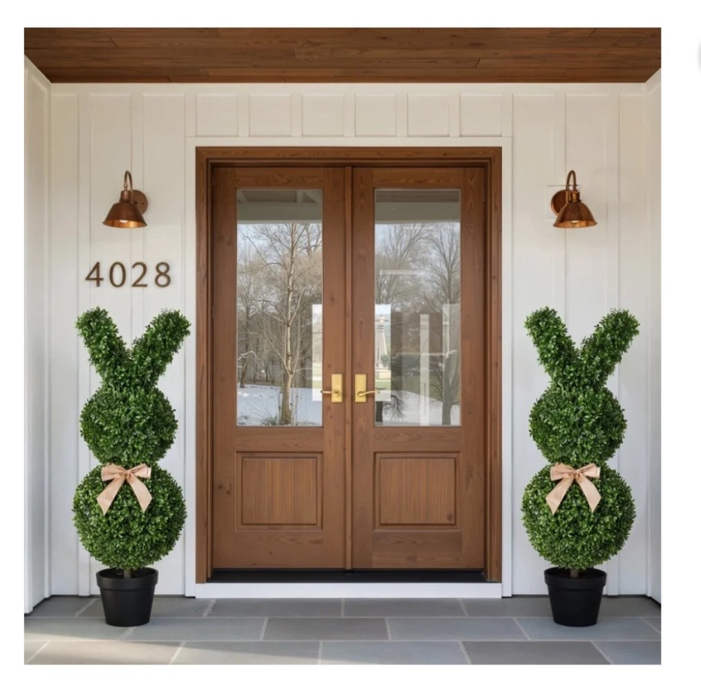 Spring porch refresh made easy 🐰🌿 These set of 2 Easter bunny topiaries from Walmart are SUCH a steal right now 🙌 The perfect statement piece for your entryway, porch, or even inside styling—cute, festive, and effortless 💚 Run, don’t walk on this sale!

#LTKhome #LTKsalealert #WalmartFinds #EasterDecor #SpringDecor #PorchStyling #SeasonalDecor #HomeDecorFinds #AffordableDecor #EasterInspo #NeutralDecor #DecorOnABudget #EntrywayInspo #SpringRefresh