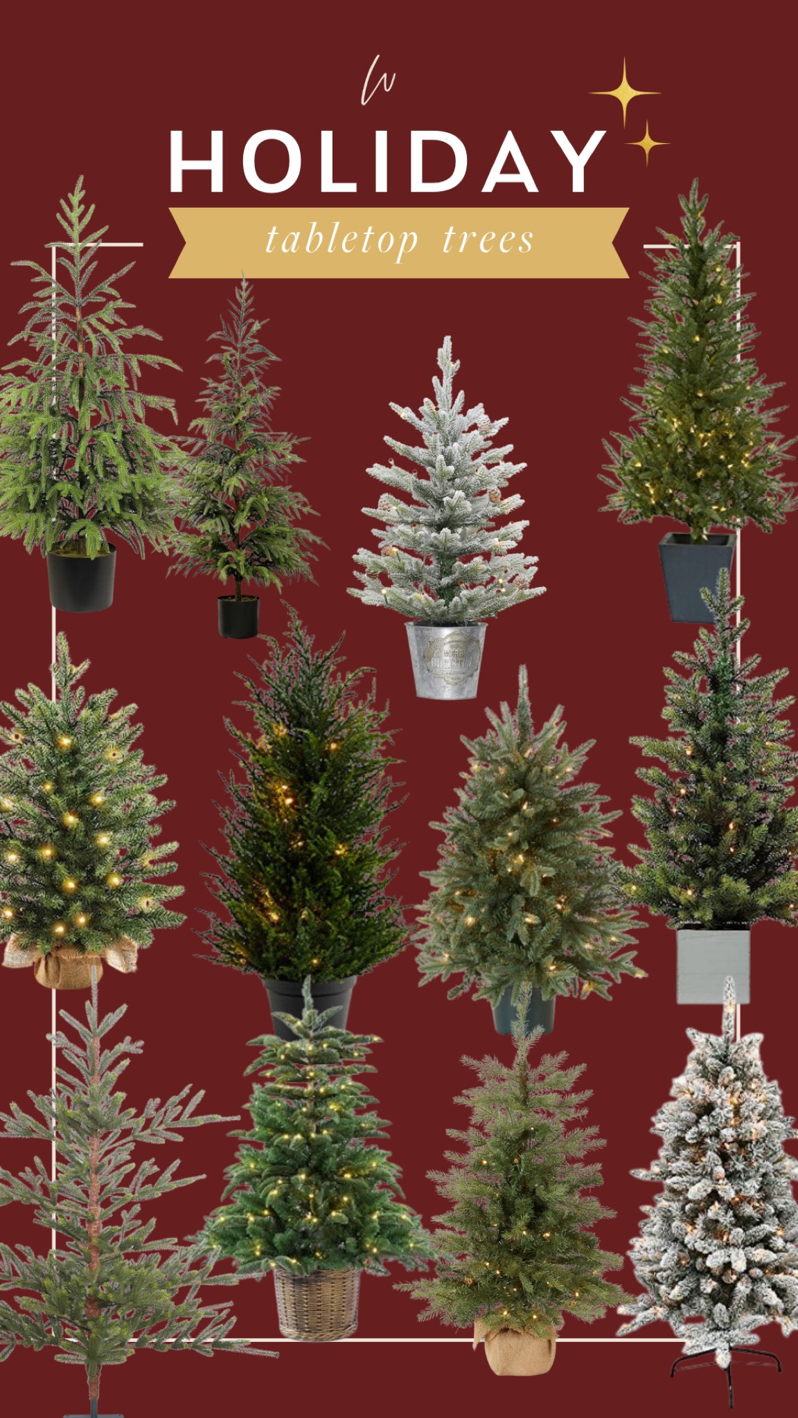Amazon faux tabletop Christmas trees of all shapes and colors from! 

#LTKHoliday #LTKSeasonal #LTKHome