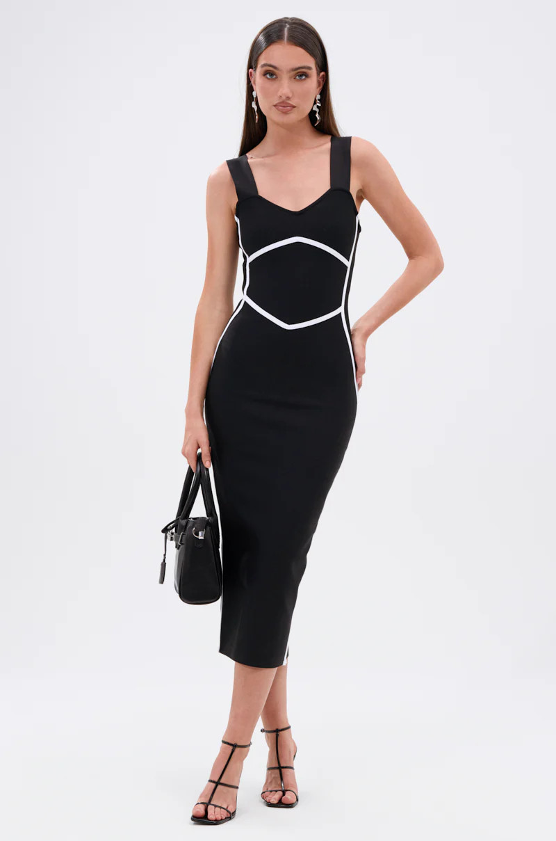 ALL ABOUT THAT BODY BANDAGE MIDI DRESS | AKIRA
