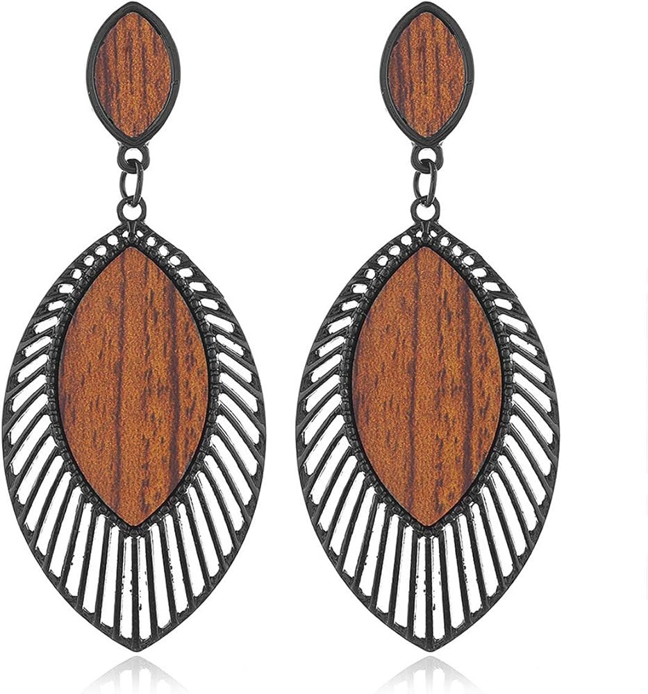 Statement Earrings for Women wood Boho Fashion | Amazon (US)