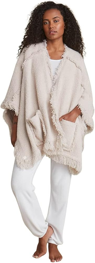 Barefoot Dreams CozyChic Fringe Poncho, Hooded Jacket for Women, Long Coat Design, Women’s Cute... | Amazon (US)