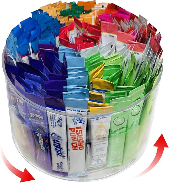 Drink Packet Organizer for Powdered Drink Mix,Powder Packet,Water Packet,Water Flavor Packet,Lazy... | Amazon (US)