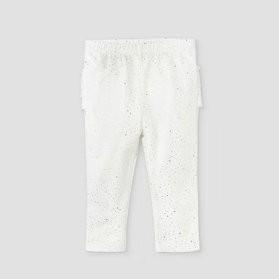 Baby Girls' Floral Ruffle Bum Leggings - Cat & Jack™ Off-White | Target