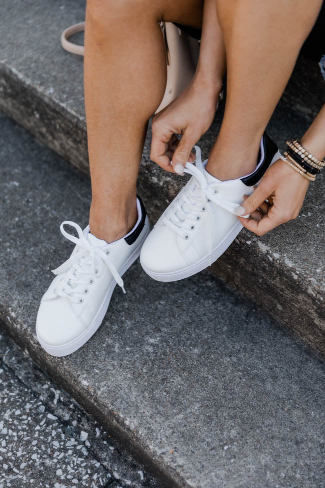 Lorelai Black Heel Sneakers | The Pink Lily Boutique