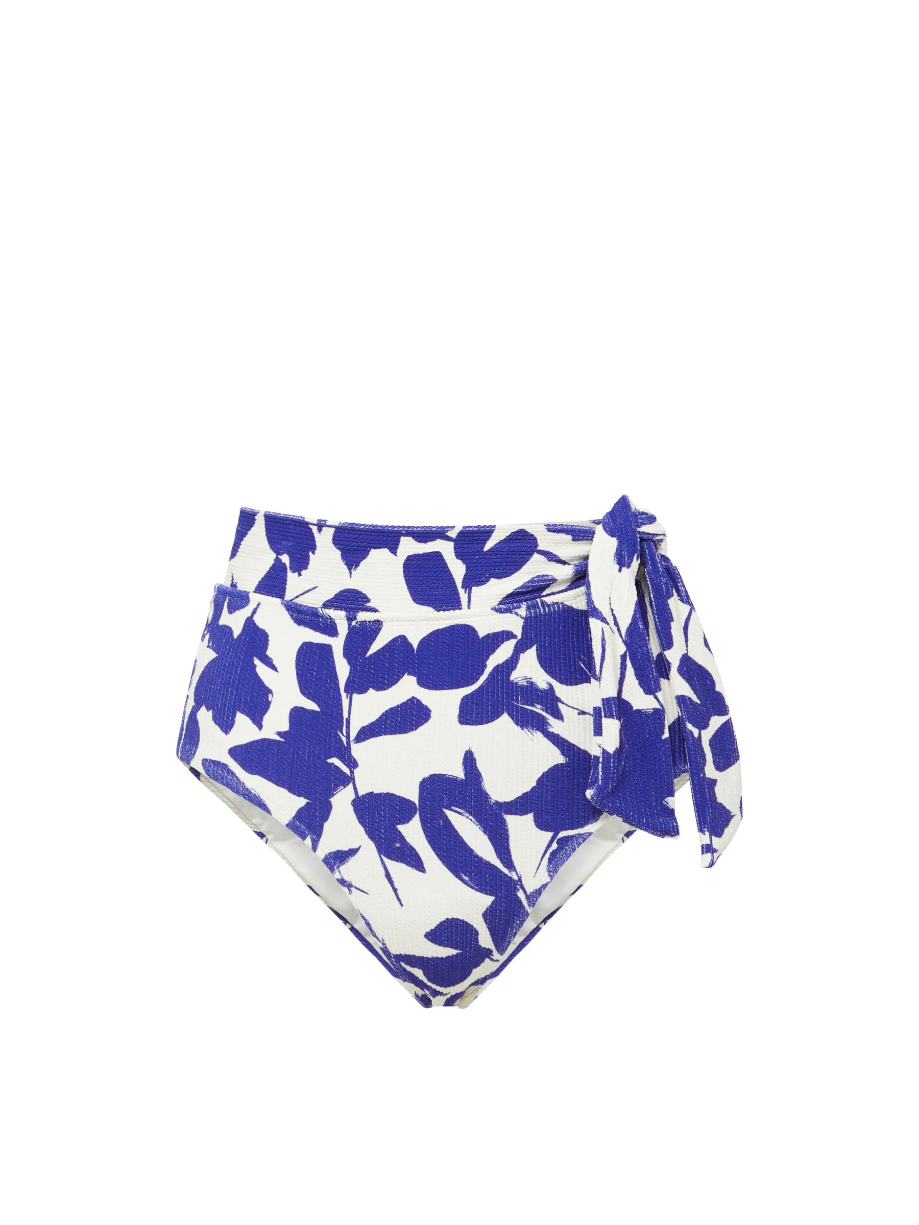 Side Tie High Waist Bottom Moraea Garden Texture | Change of Scenery