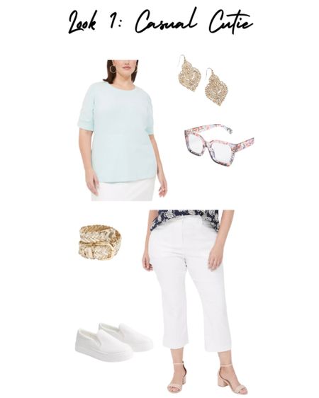 Cute way to style plus size white capris from Lane Bryant! 

#LTKstyletip #LTKplussize
