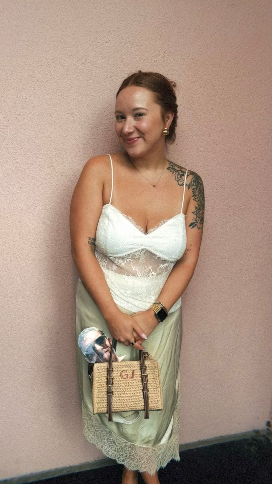 Bridal outfit - wedding dress shopping. Bag is Zara Woven Mini Tote Bag 

#LTKWedding #LTKMidsize #LTKFallSale