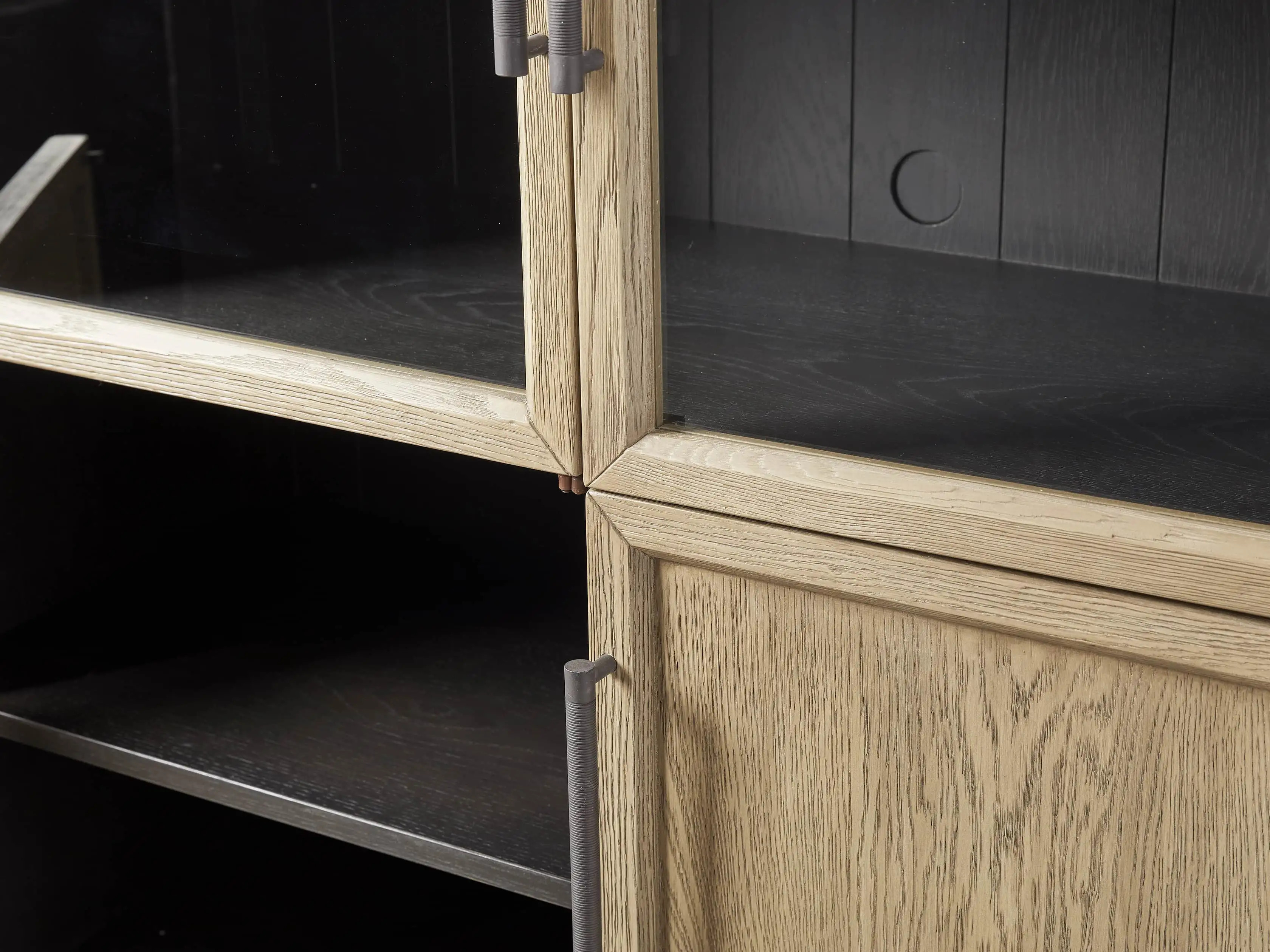 Hattie Glass Cabinet in Shiitake | Arhaus